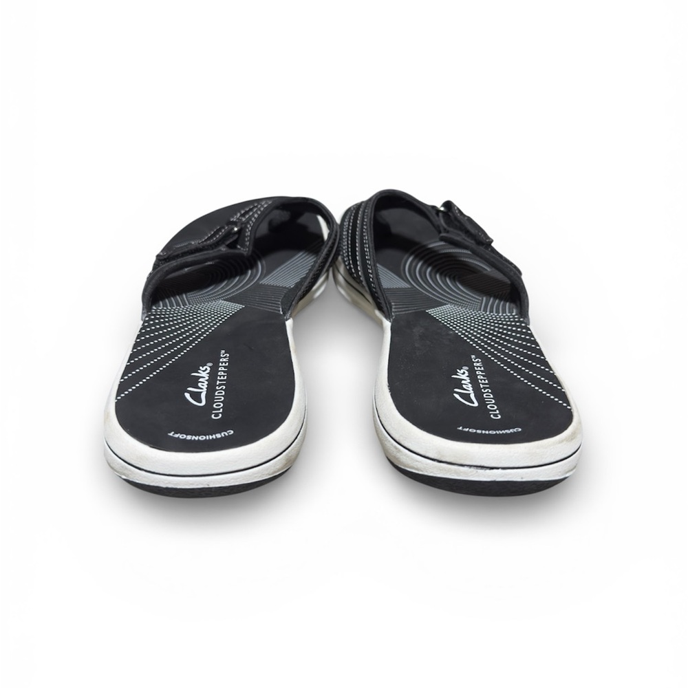 Clarks Black and White Women’s Flip-Flops
Breeze Sea flip-flop Sz 12 New no box - Picture 2 of 5